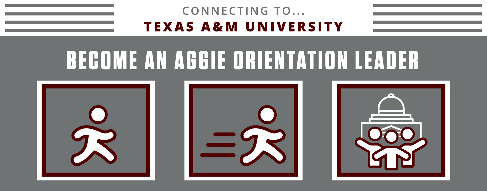 Connecting to Texas A&M University. Become an Aggie Orientation Leader. Deadline: October 24.