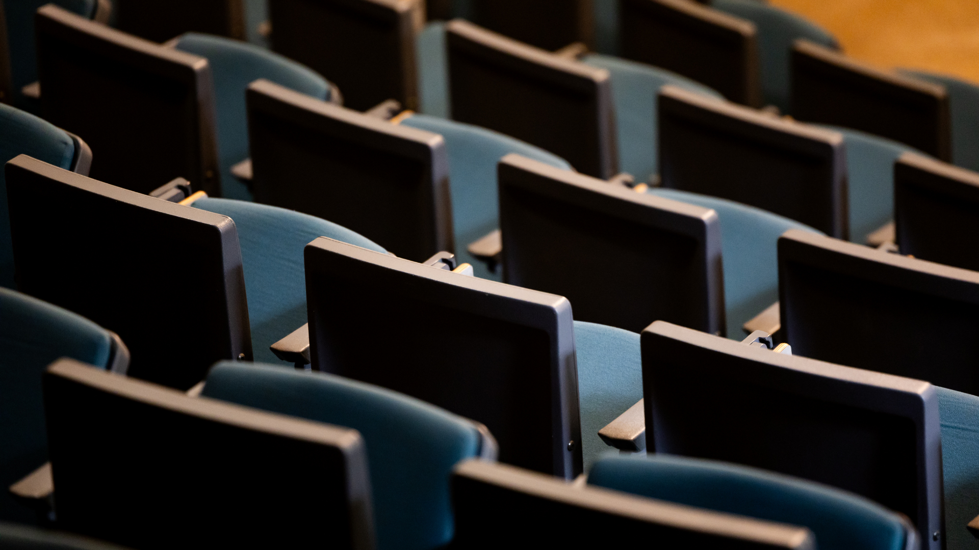Empty lecture hall at Texas A&M.
